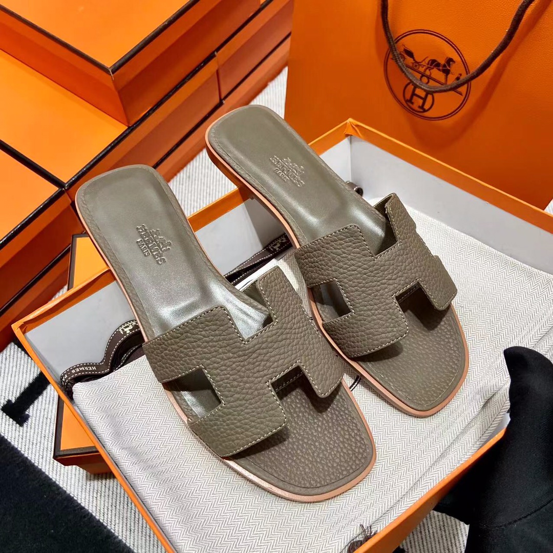 에르메스 올수공 오란 슬리퍼 샌들 토고 37